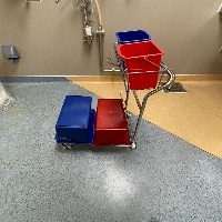 Cleanroom Mopping System Cart with Dual Buckets image 0